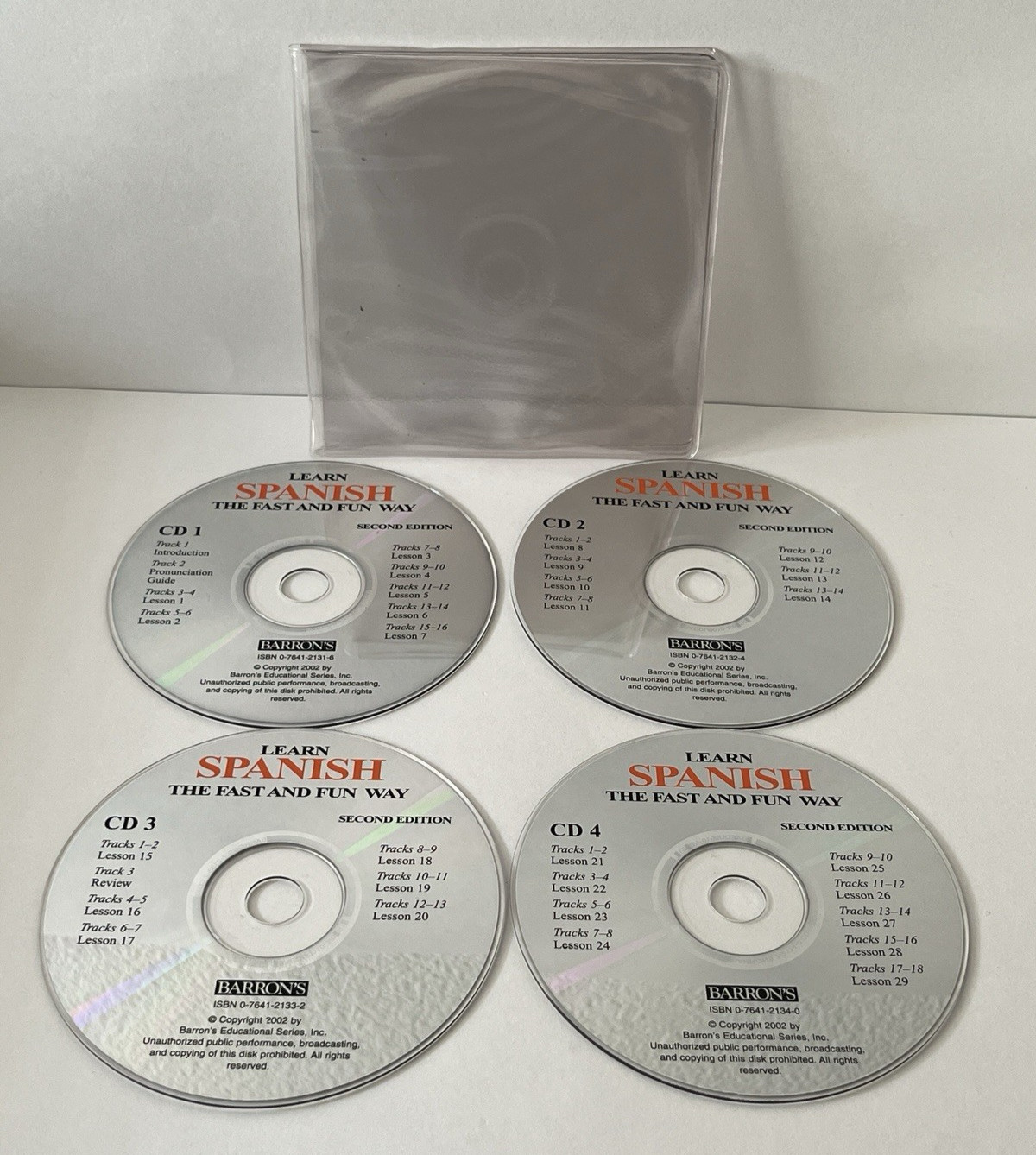 Barron’s Learn Spanish the Fast and Fun Way 2nd Edition (4-Disc CD set ONLY)