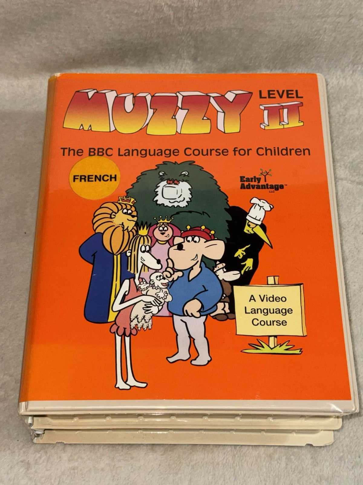 MUZZY BBC Children’s Language Course Level 2 French- 4 VHS 2 Cassettes &Books CD