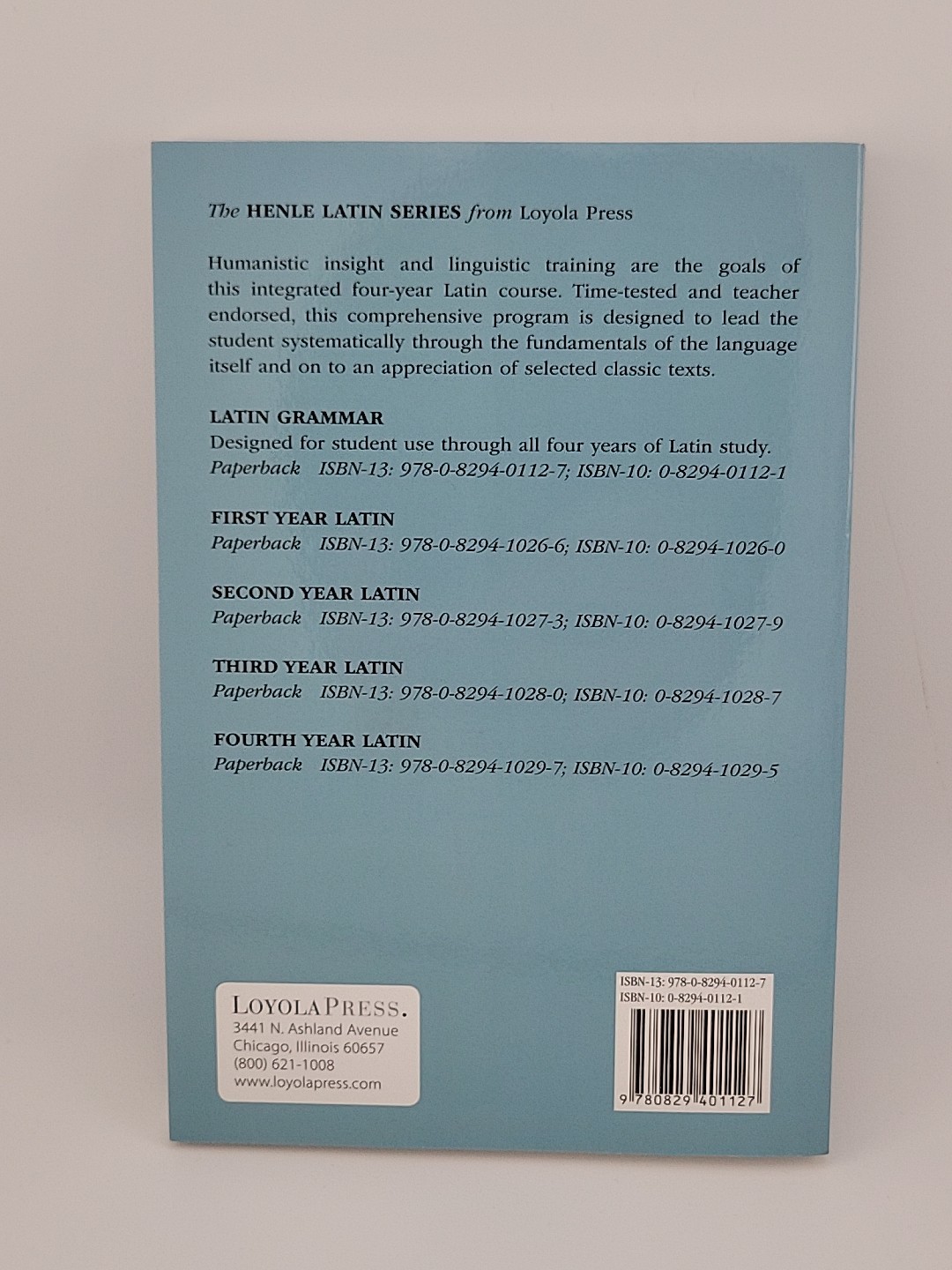 Latin Grammar (Henle Latin) By Robert J. Henle (Paperback)