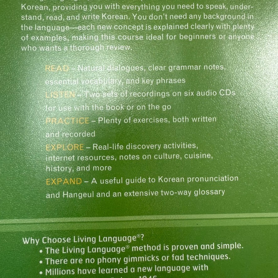 Random House Living Language Korean – A Complete Course for Beginners