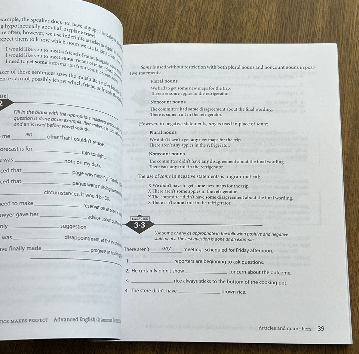 Practice Makes Perfect Advanced English Grammar for ESL Learners +Basic English