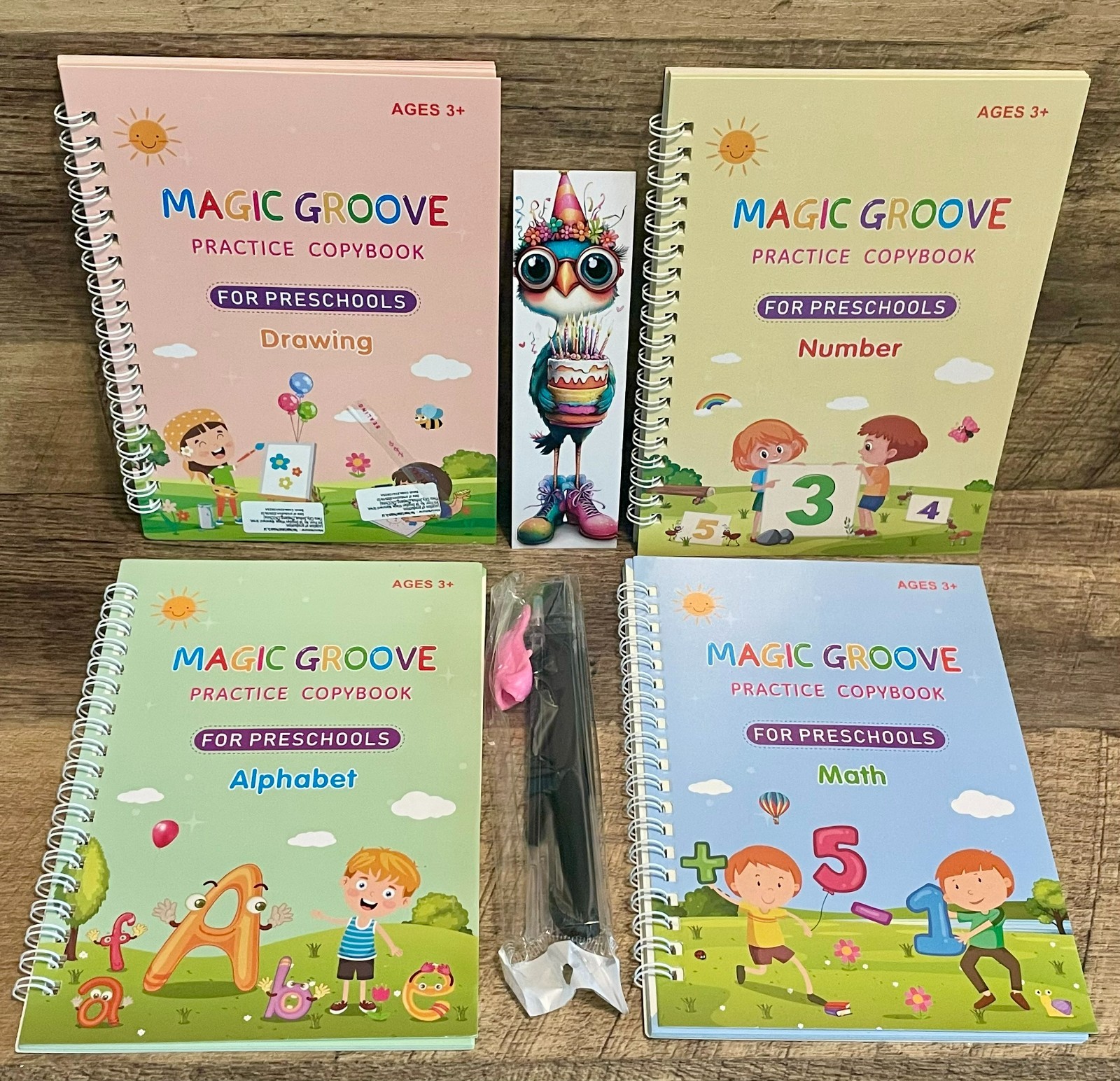 Magic Groove Practice Copybook, Reusable Writing for Preschool Montessori