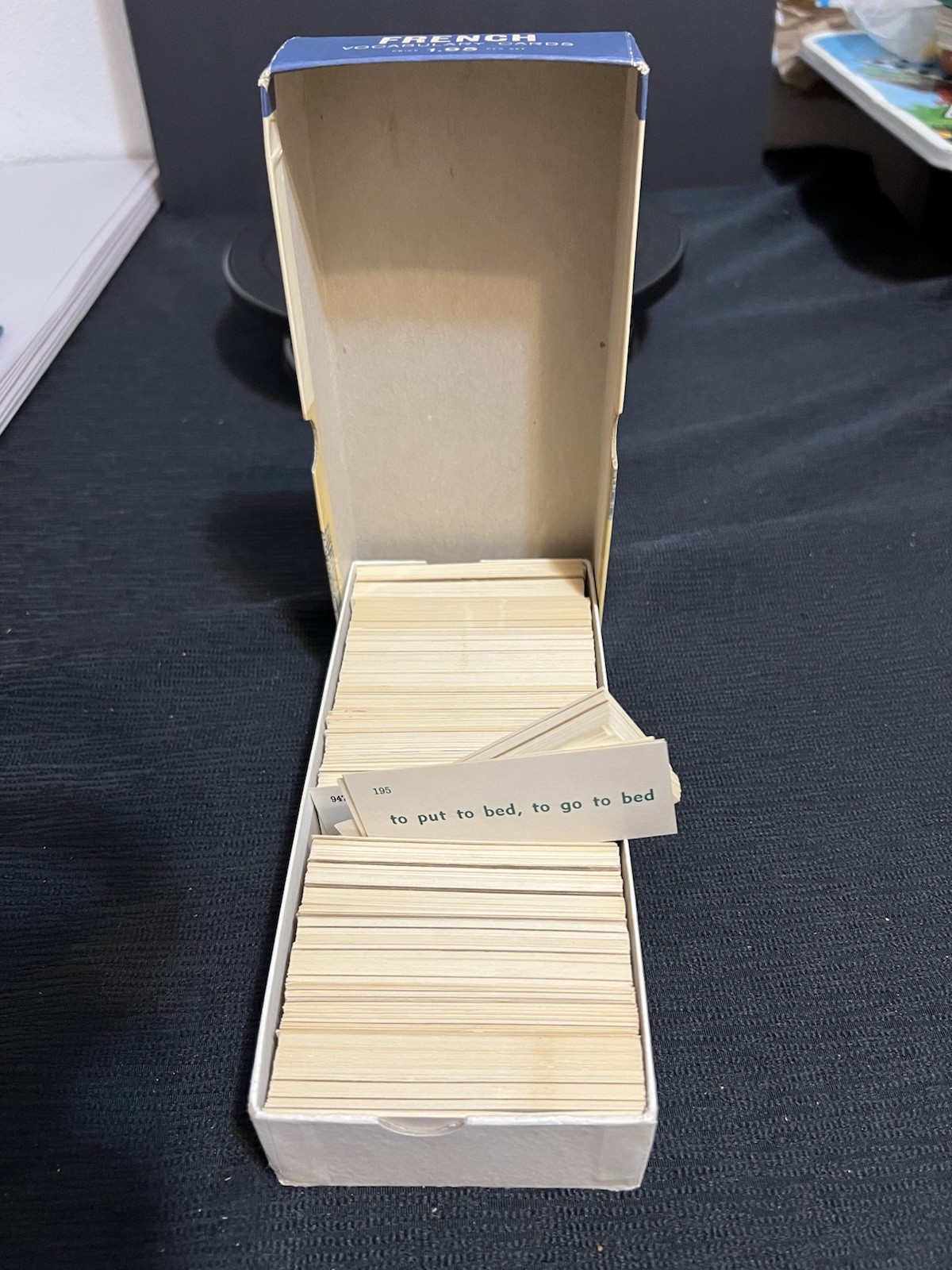 Vintage Vis-Ed French Vocabulary Flash Cards 1000 in Box For Language Student