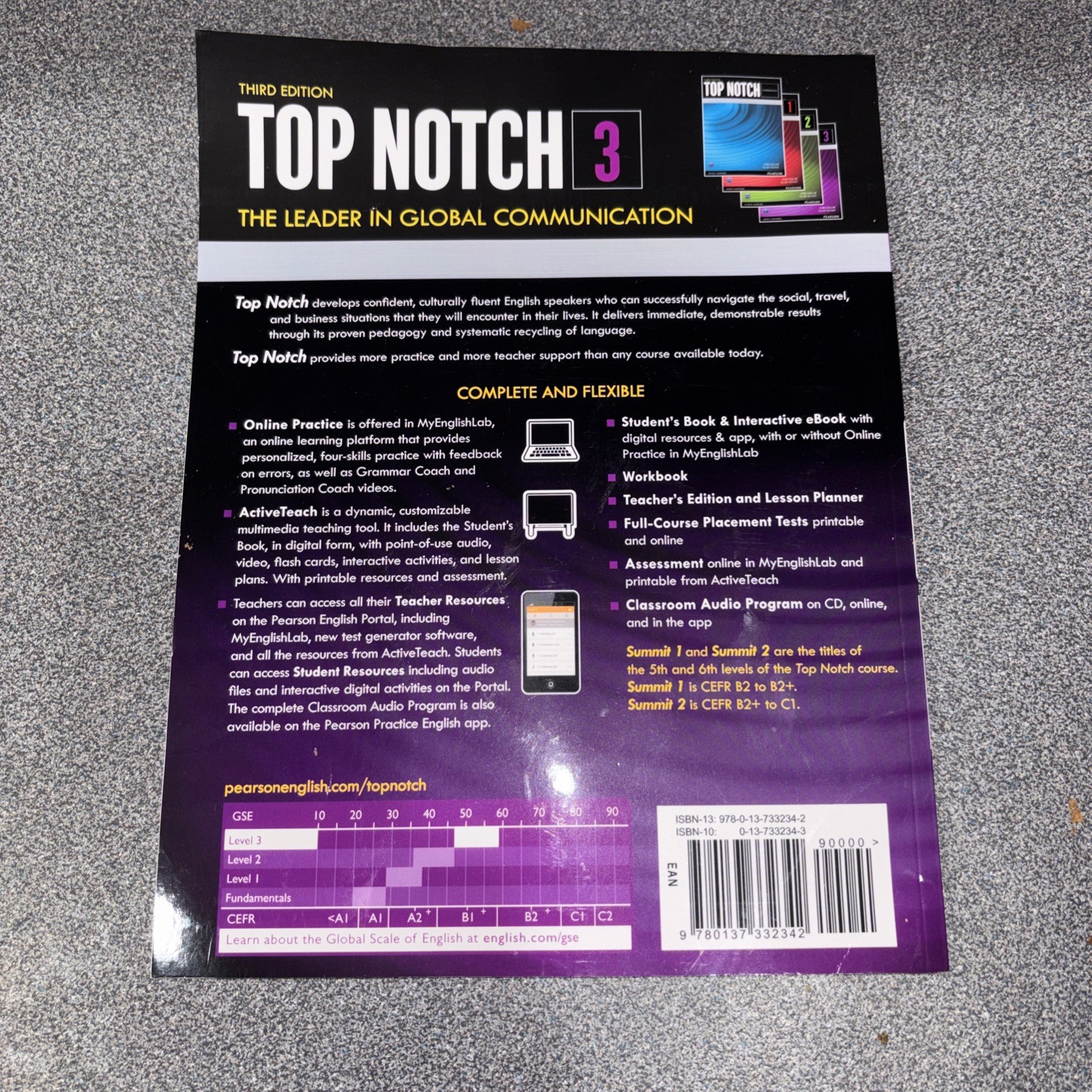 Pearson Top Notch 3 Student Book 3rd Edition w/ MyEnglishLab B1 ESL