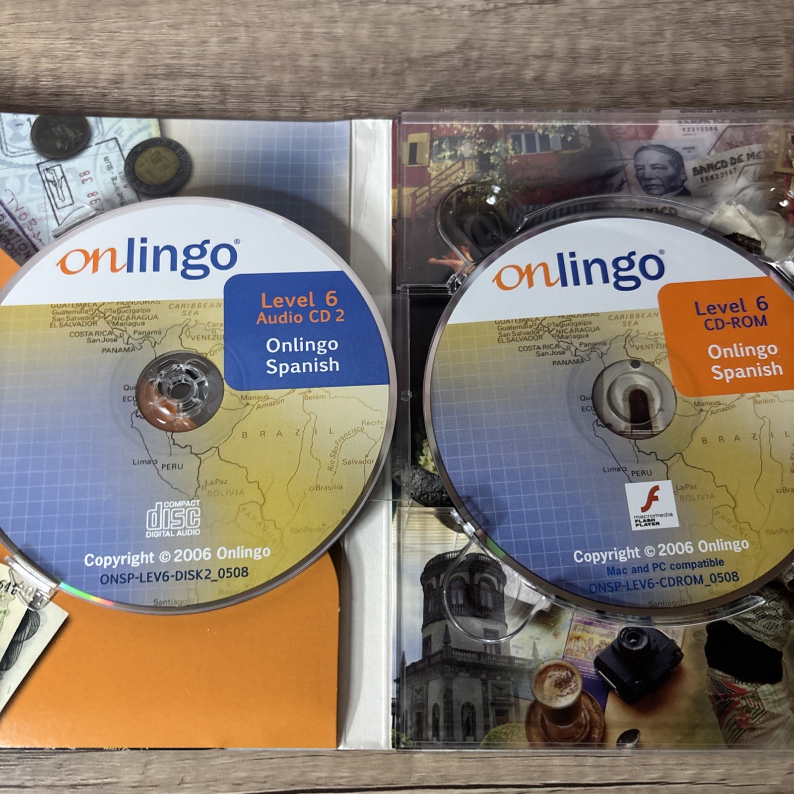 Onlingo Spanish Audio Language Course Set – Learn Spanish Audio CDs & CD ROM 1-6
