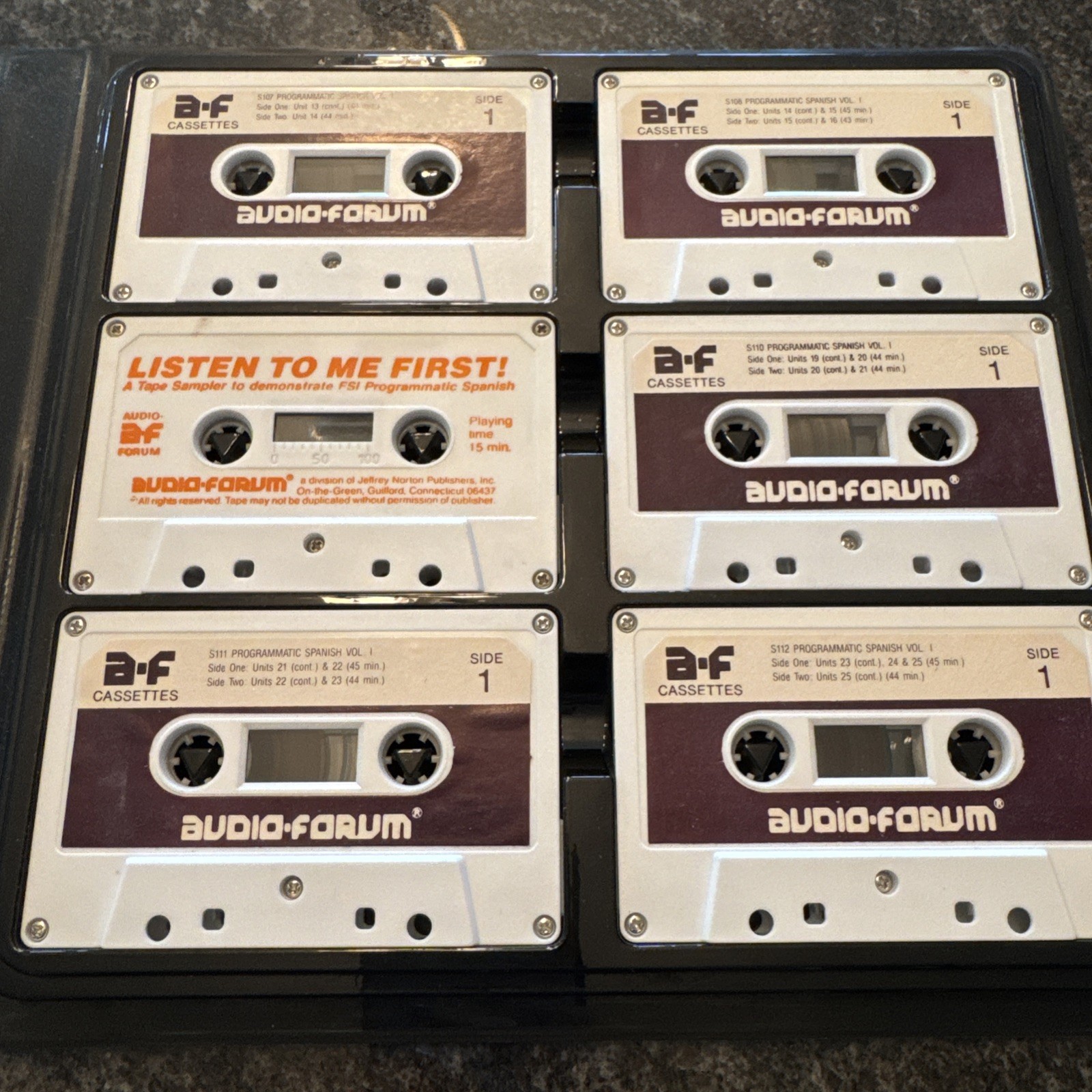 Vtg Audio-Forum Sound Seminars Medical Spanish Course – 12 Cassettes & Guide