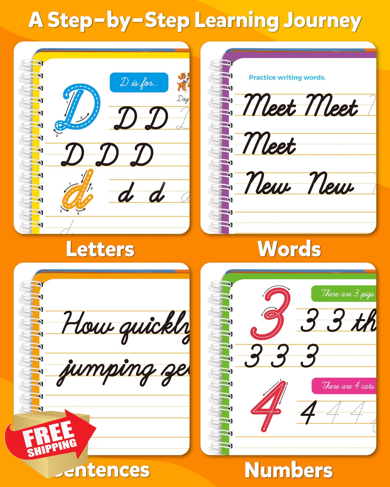 Coogam Magic Practice Copybook for Kids Age 3-12, Dry-Erase Writing Practice …