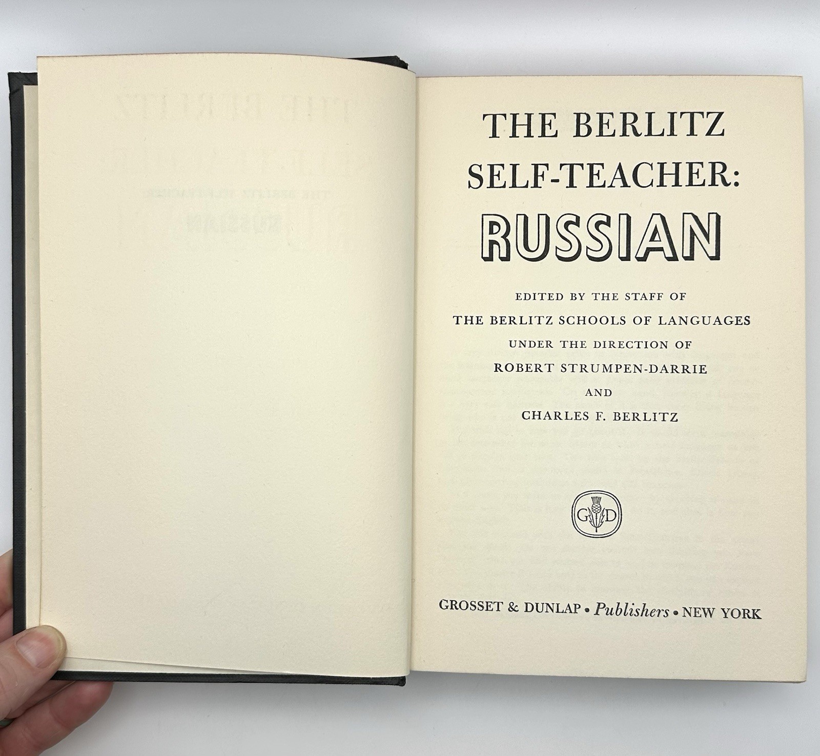 Berlitz Self-Teacher: Russian English and Russian Edition 1951 Hardcover DJ