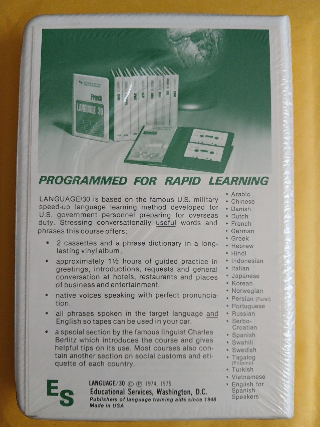 Language/30 Serbo-Croatian Educational Services Teaching Cassettes (New)