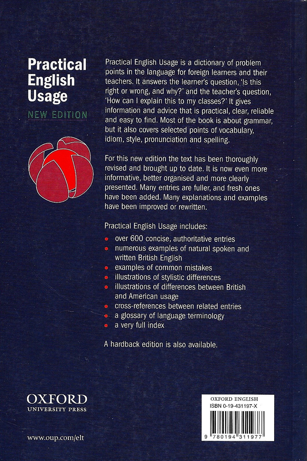 Practical English Usage Michael Swan “New Edition” 1995 TRADE PAPERBACK