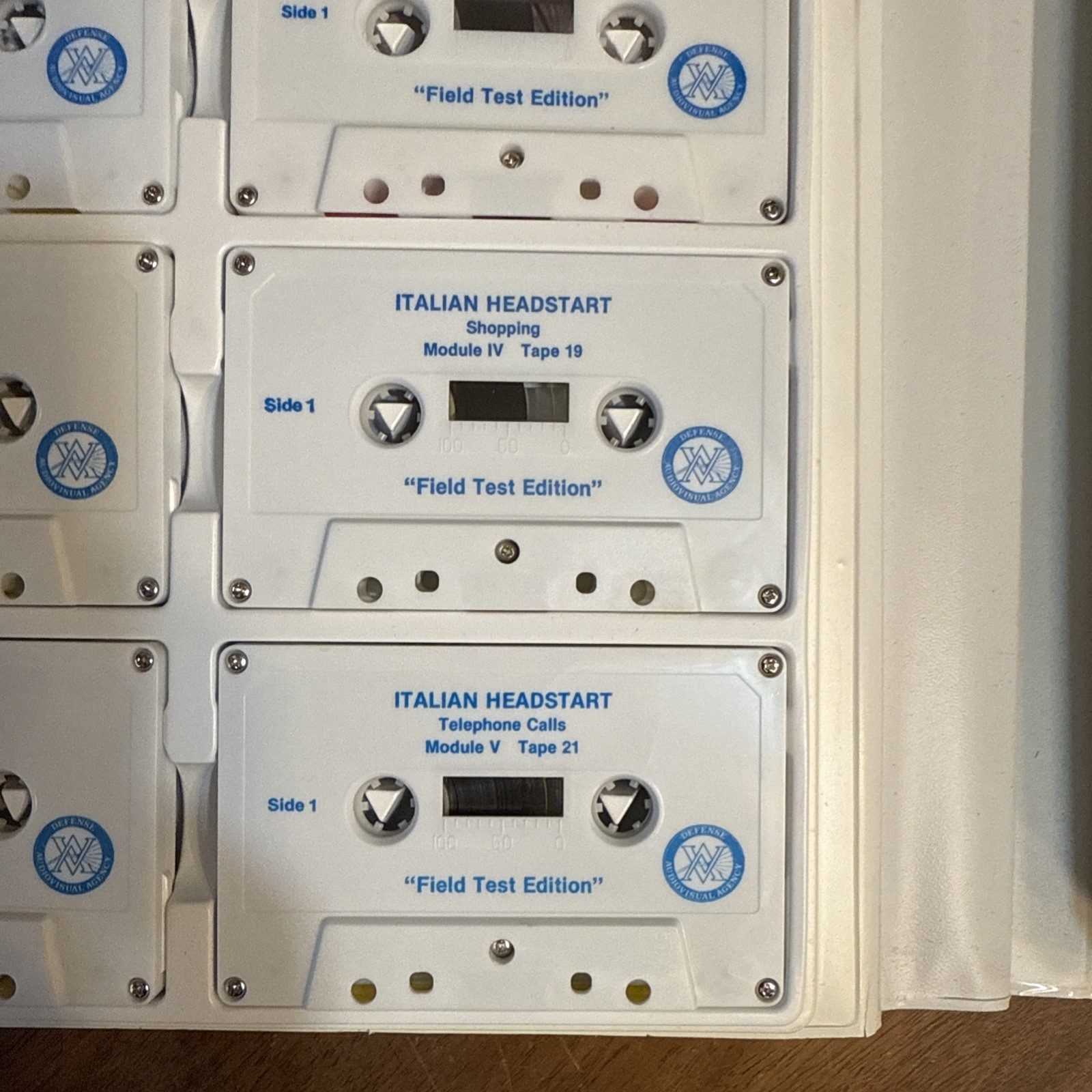 Italian Headstart Defense Language Foreign Audio Cassettes Field Test Edition