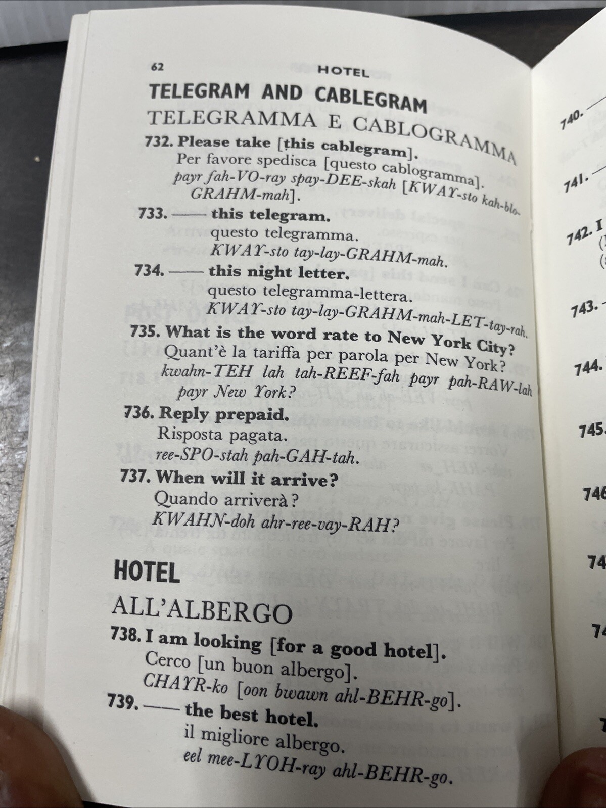Say It in Italian “Dover Language Guides Say It Series” 1958 Paperback