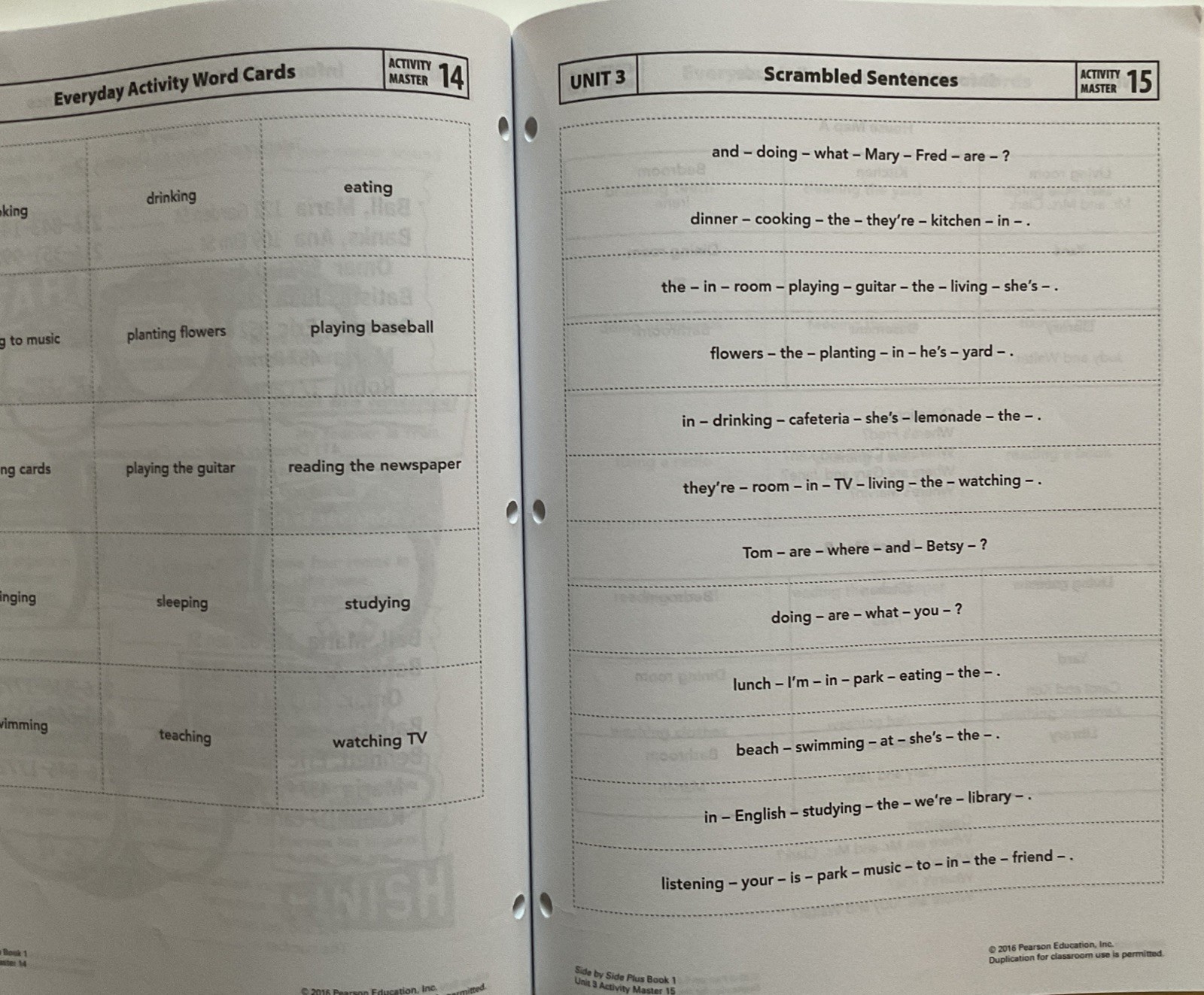 SET 3 Side by Side Plus 1 Activity Workbook + Test Book + CDs Bliss and Molinsky