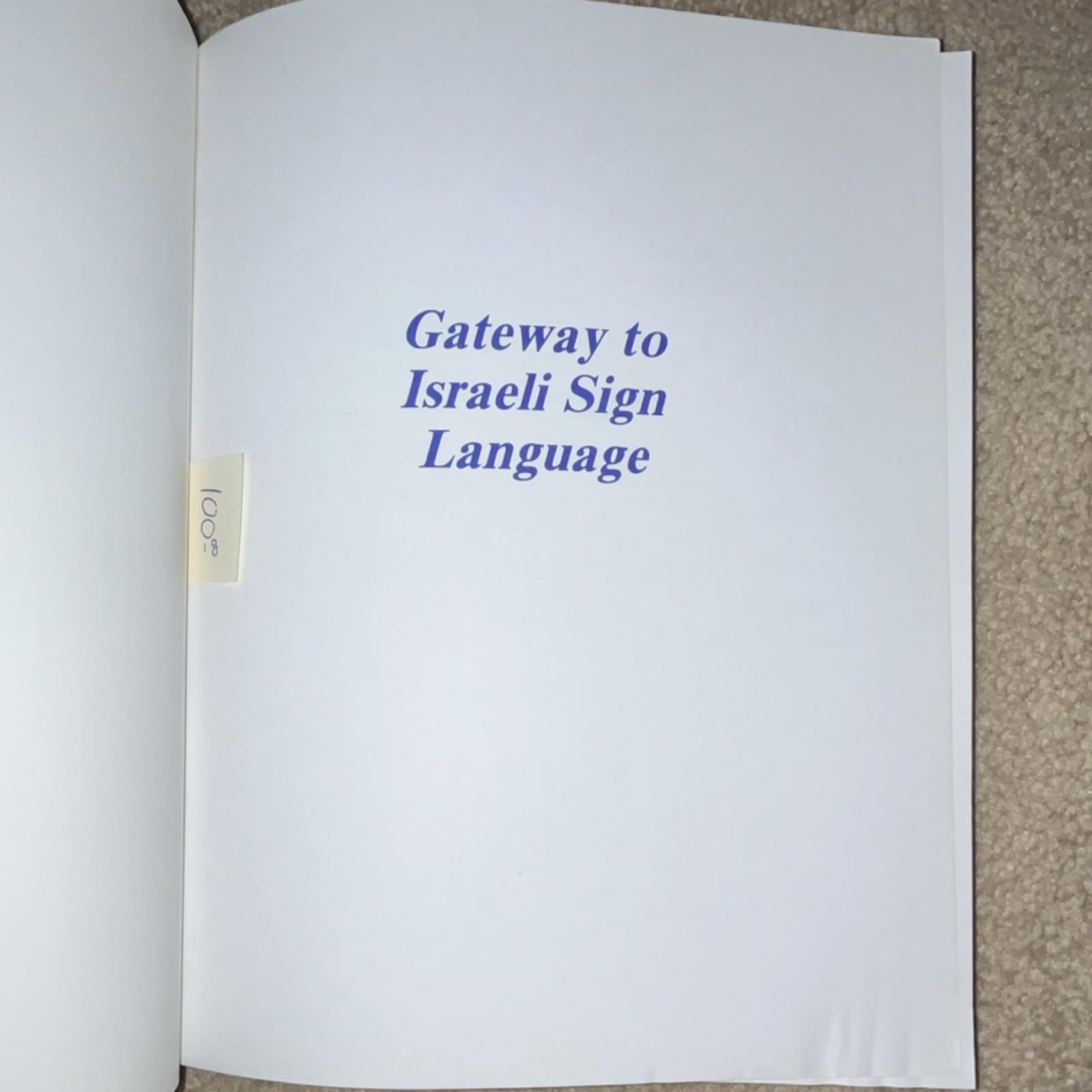 Gateway to Israeli Sign Language Second Edition by Hava Savir, Deaf Studies