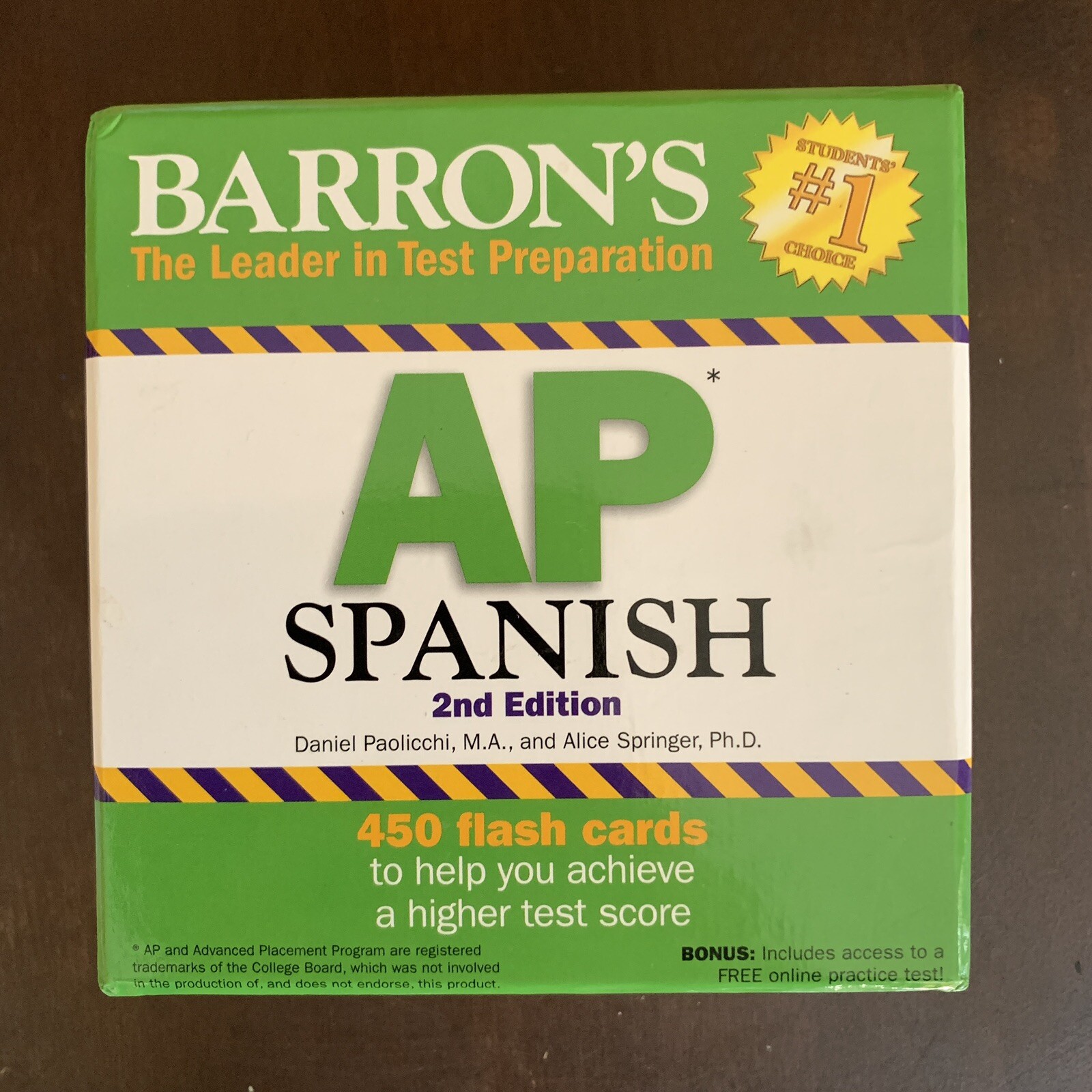 Barron’s AP Spanish Flash Cards 2nd Edition Cards Study Education Learn SAT