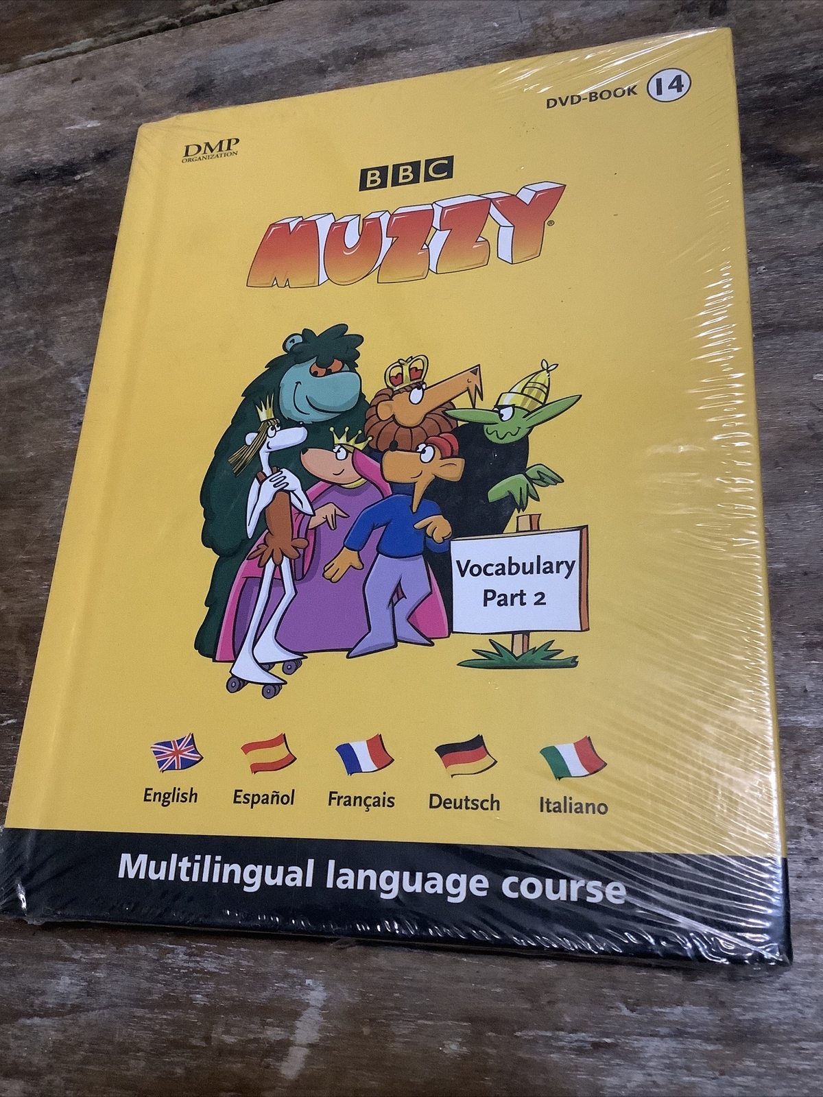 BBC Muzzy and Interactive DVD book 14 vocabulary part 2 language French Spanish+
