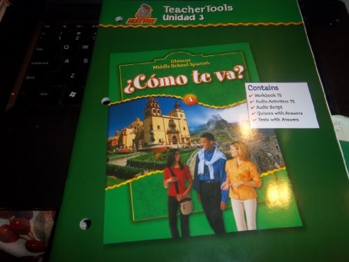 GLENCOE MIDDLE SCHOOL SPANISH C MO TE VA A, NIVEL VERDE By Conrad Schmitt *VG*