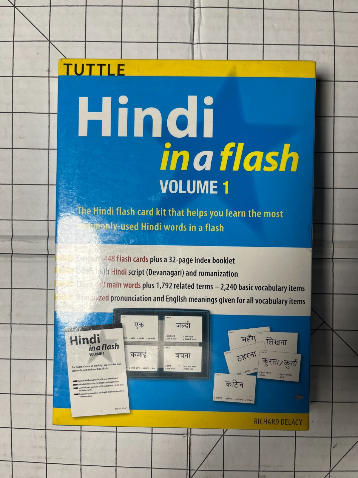Hindi in a Flash Kit Volume 1 by Richard Delacy 2009, Tuttle Flash Cards