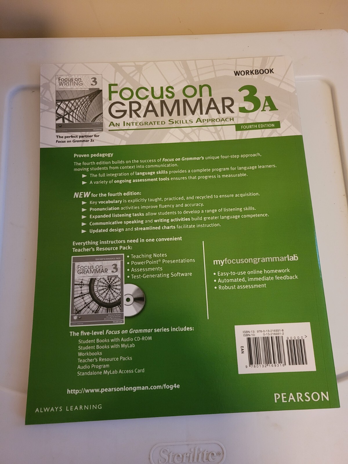 Focus on Grammar 3A Student Book/Workbook set 4th Ed +My English Lab NEW-2 books