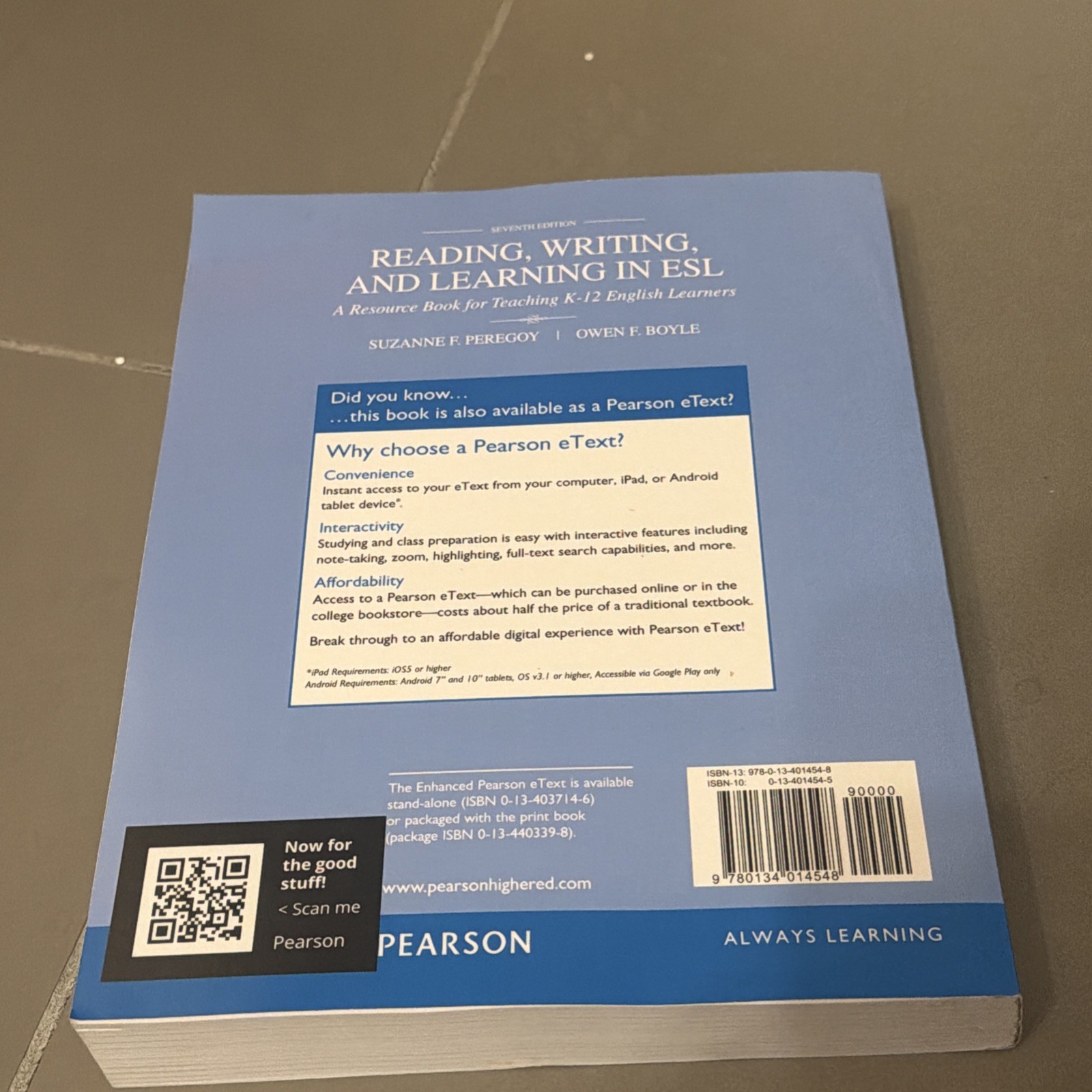 Reading, Writing, and Learning in ESL : A Resource Book for Teaching K-12…
