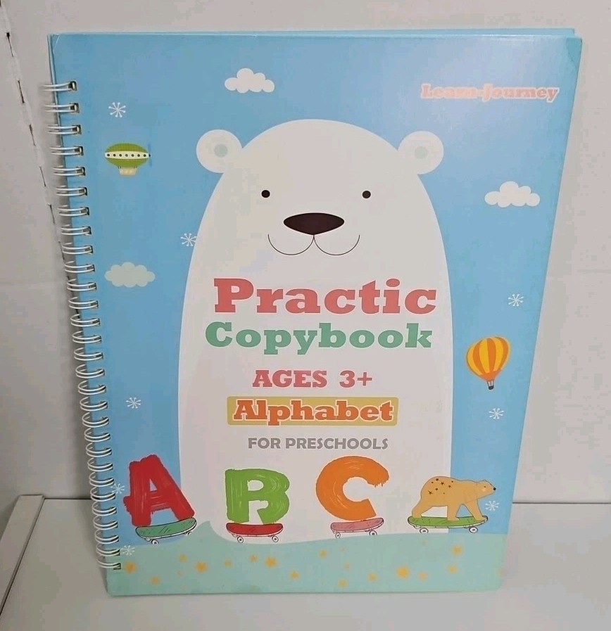 Learn-Journey 4 Practice Copybook Reusable Writing Practice Books Bag Pens Kit