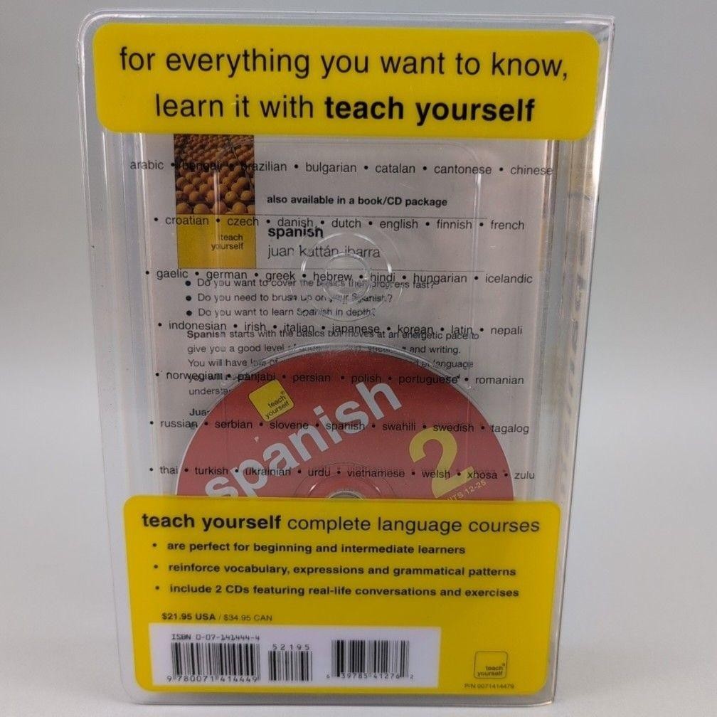 Teach Yourself Spanish Juan Kattan-Ibarra PB Audio CD Box Set 2003 Orange/Yellow