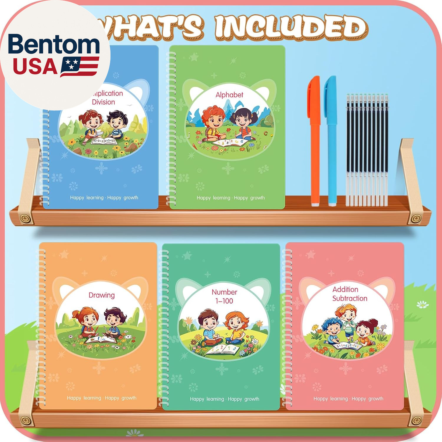 Magic Practice Copybook, Reusable Writing Practice Book, for Preschool Kids Age