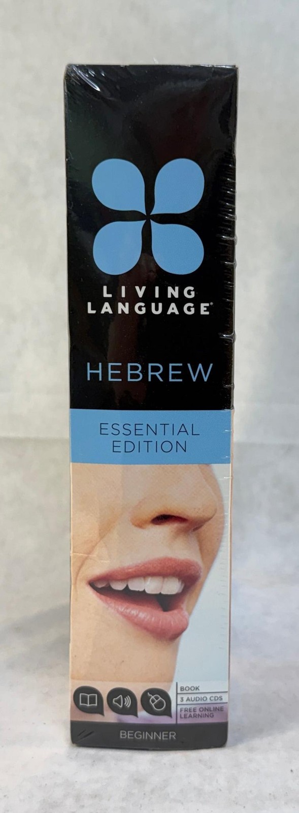 Hebrew Living Language Essential Edition, Beginner – CDs, Book – Brand New!