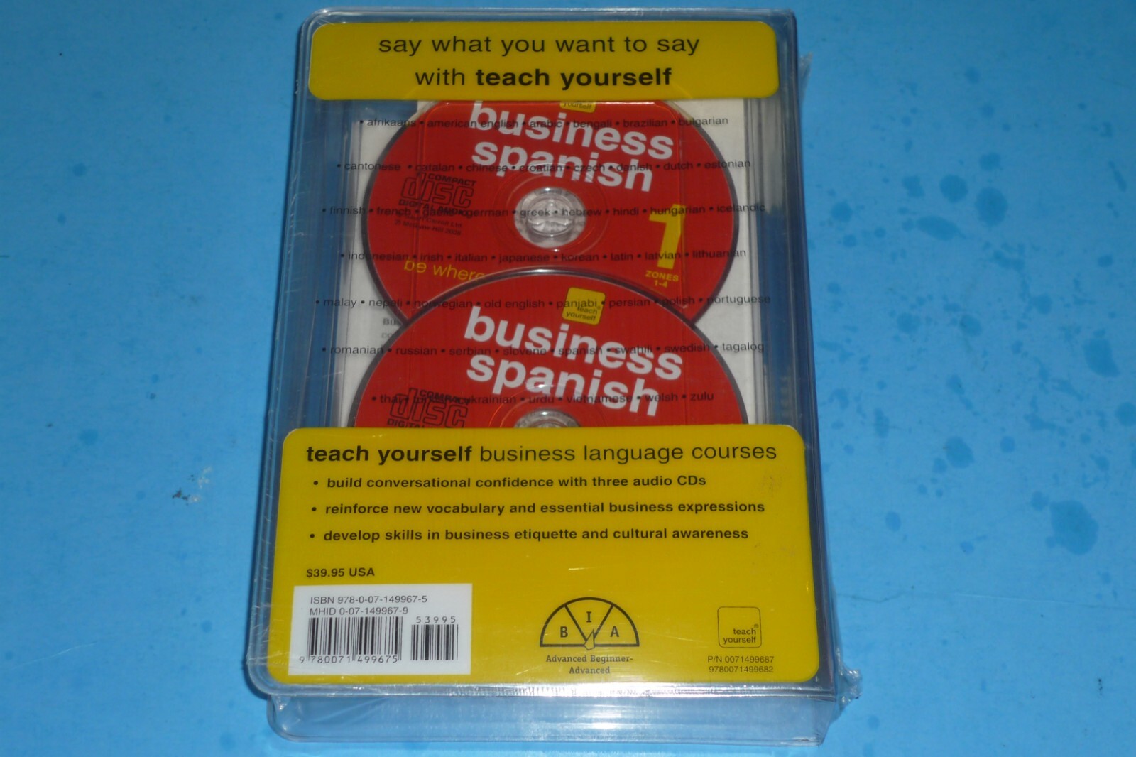 TEACH YOURSELF BUSINESS SPANISH COURSE – 3 CD LANGUAGE PROGRAM – FACTORY SEALED