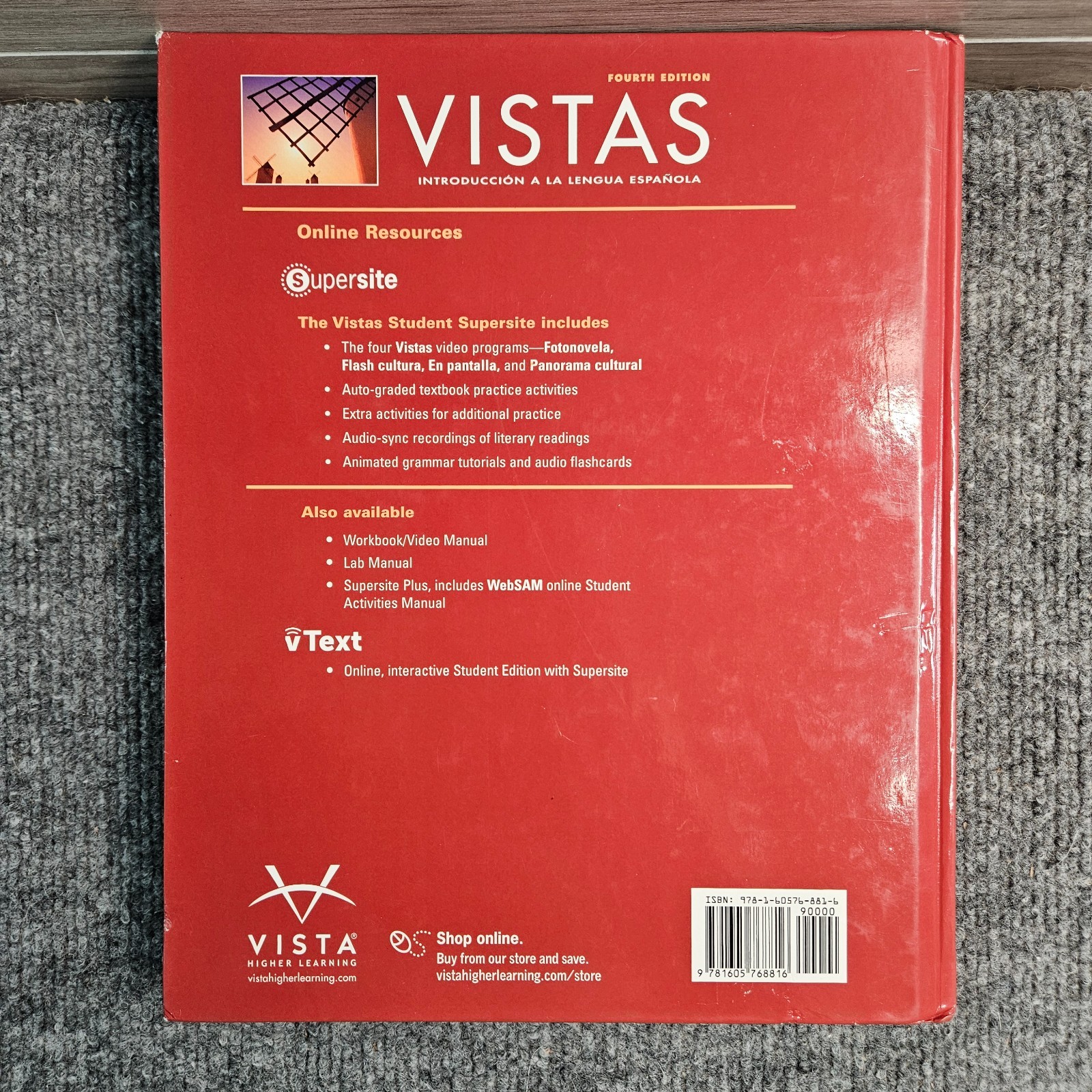 Vistas 4th Edition Blanco Donley Spanish Textbook Hardcover