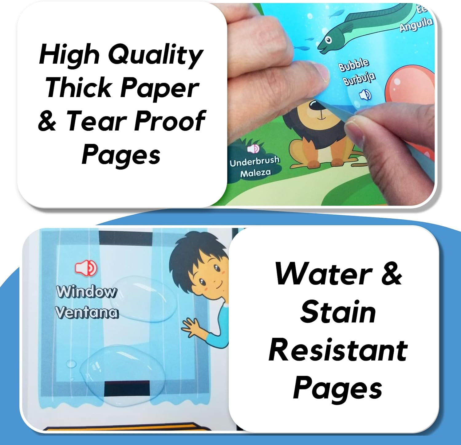 Spanish English Talking Learning Book for Kids 3+ Years Old, 420 Words Education