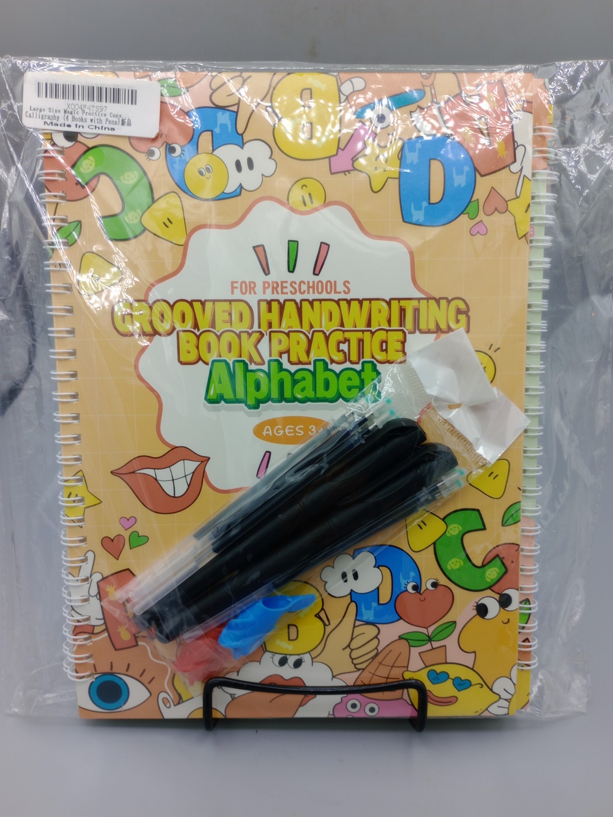 Magic Practice Grooved Writing Practice Copybooks for Preschool – 4 Books w Pens