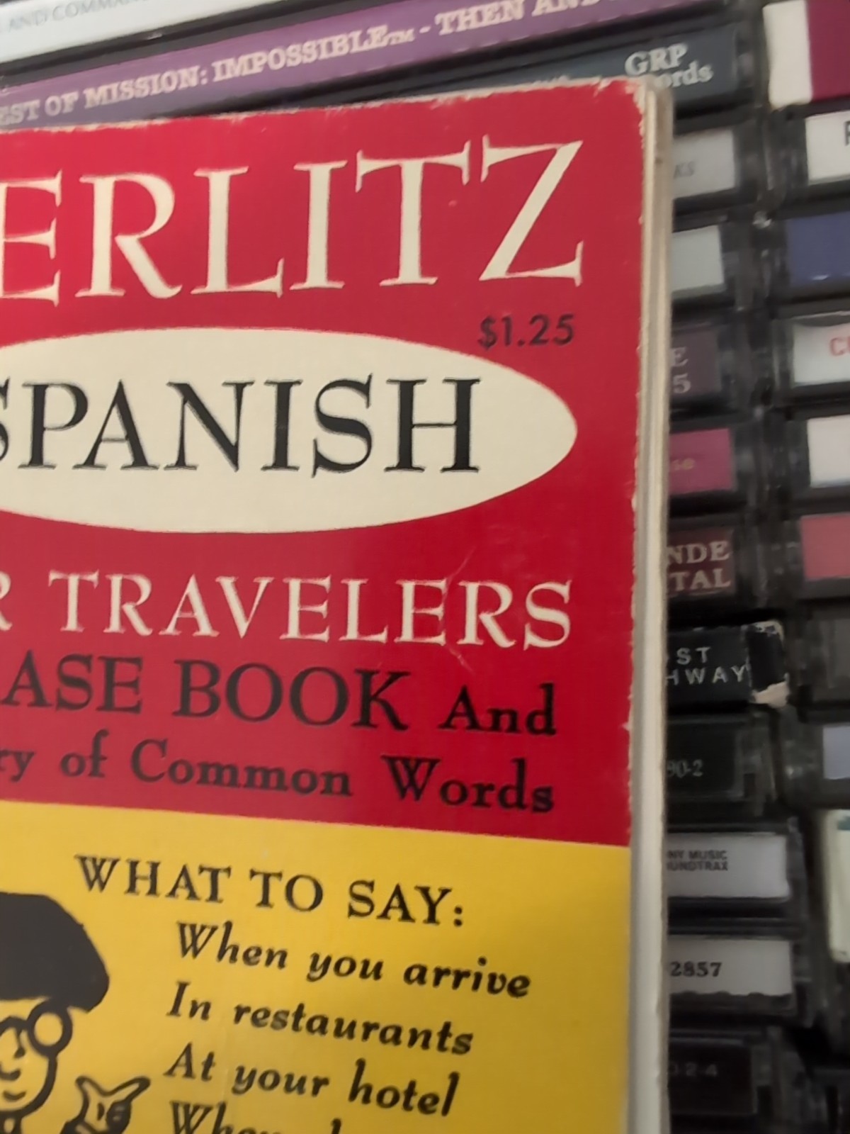 1954 Berlitz SPANISH for Travelers Phrase Book & Glossary 5.5″ x 3.5″ VTG