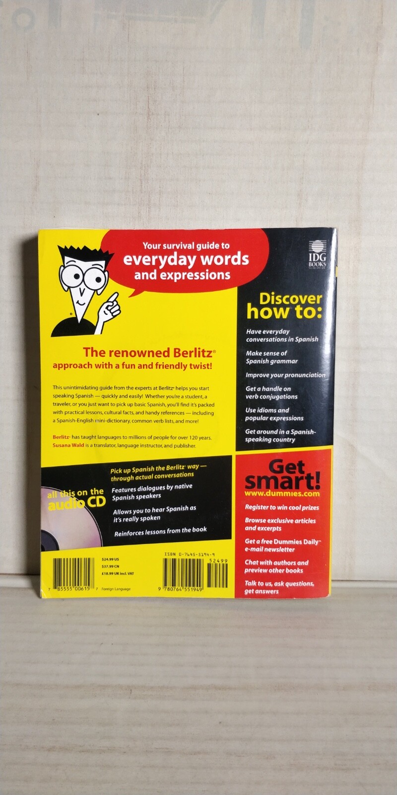 Spanish For Dummies – Paperback By Susana Wald – B53