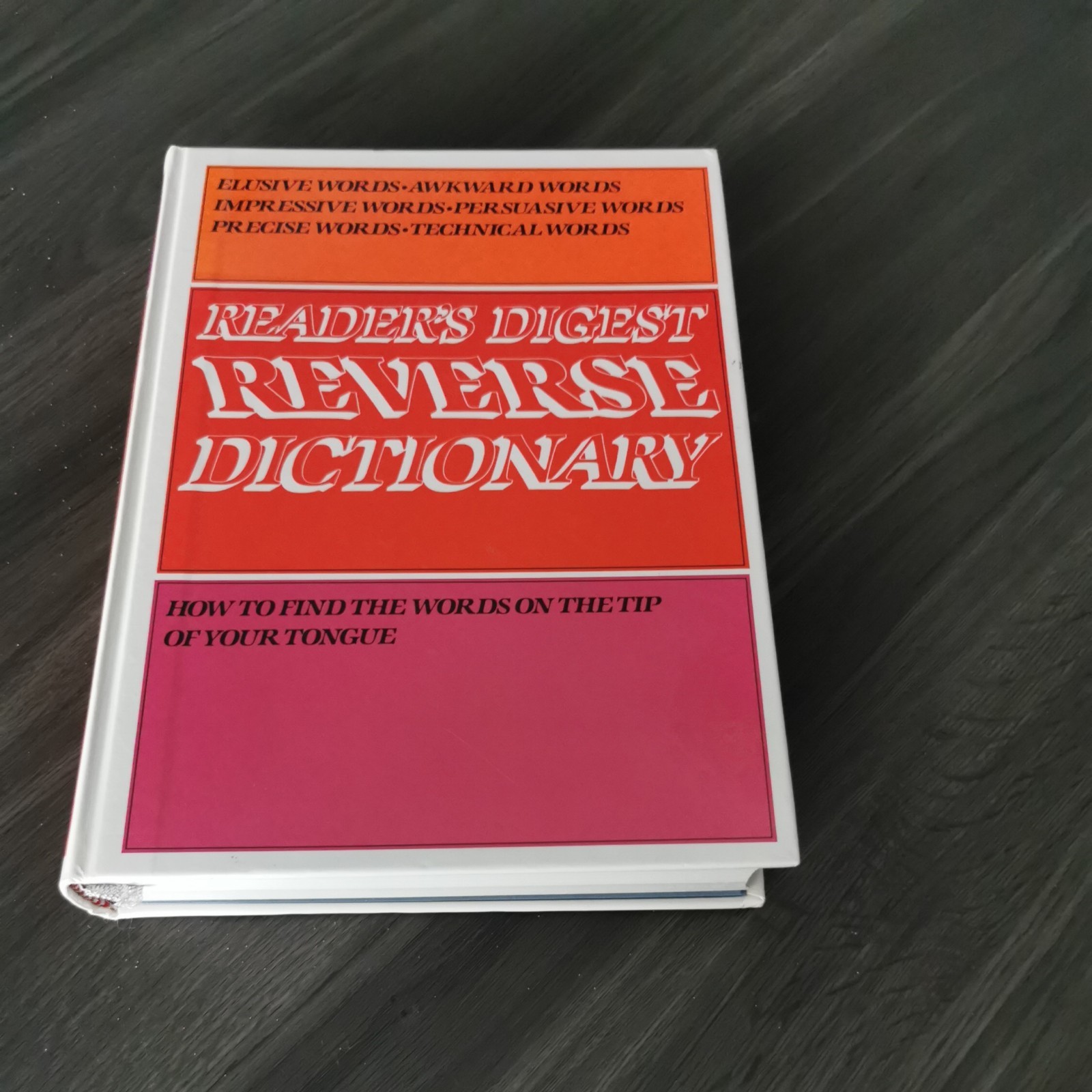 1989 Readers Digest Reverse Dictionary First Edition Hard Back
