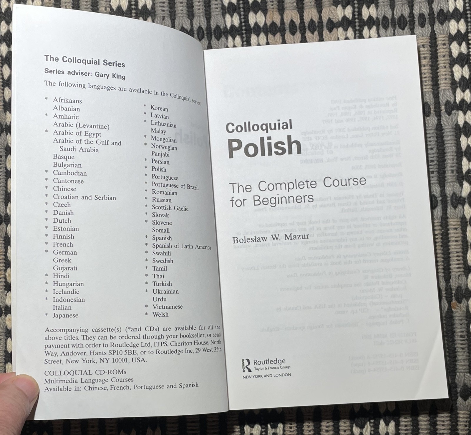 Colloquial POLISH THe Complete Course For Beginners Boleslaw W Mazur Book + 2 CD