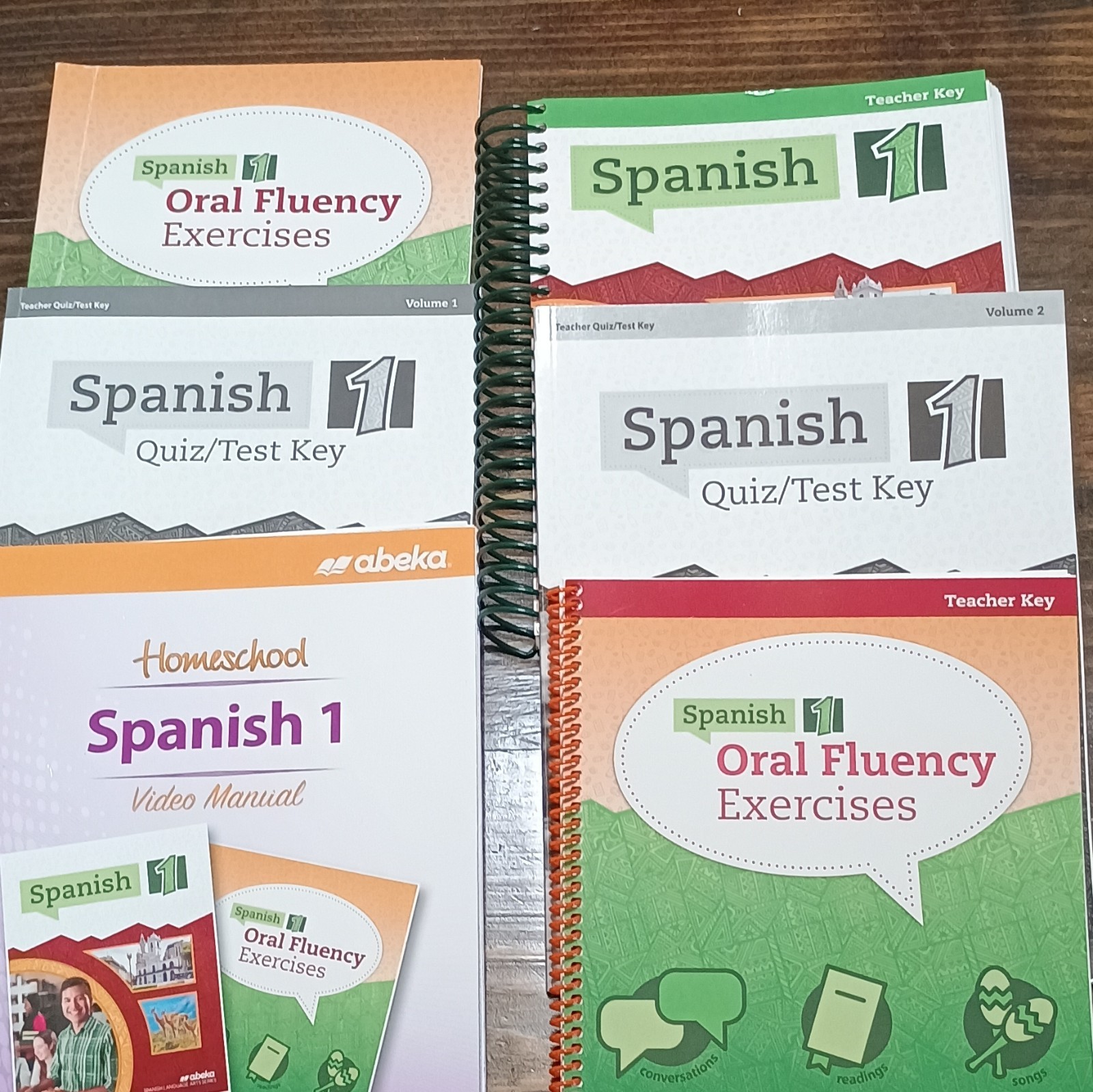 Abeka Spanish 1 Oral Fluency Exercises Teacher Key, Wire Bound Student Books