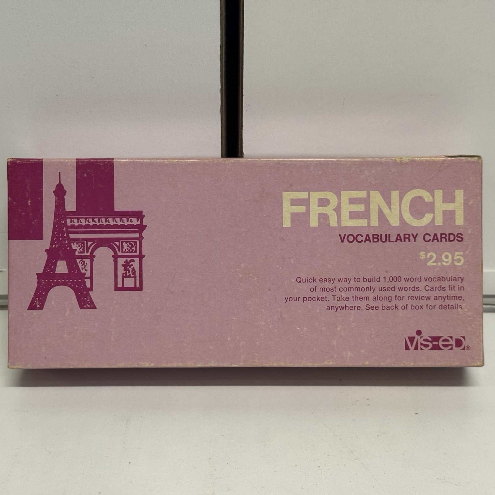 French Vocabulary Cards VIS-ED Visual Education 1,000 VTG Pocket French-English