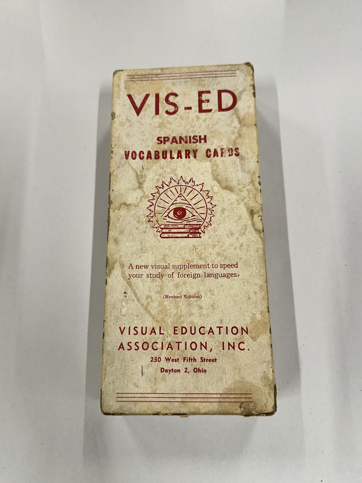 Vintage VIS-ED Spanish Vocabulary Flash Cards Revised Edition Visual Education