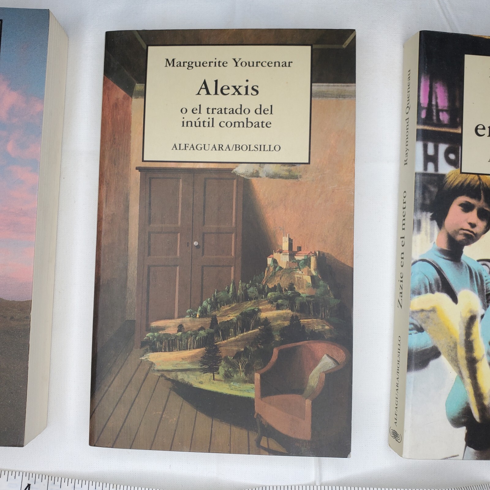 Spanish vintage books Lot of 3 Authors Bowles Queneau Yourcenar paperback