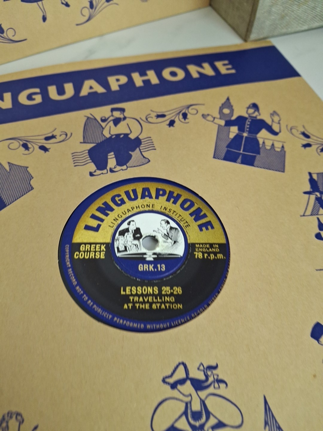 Linguaphone Institute Greek Language Course 16 Records 78 RPM Booklet G205