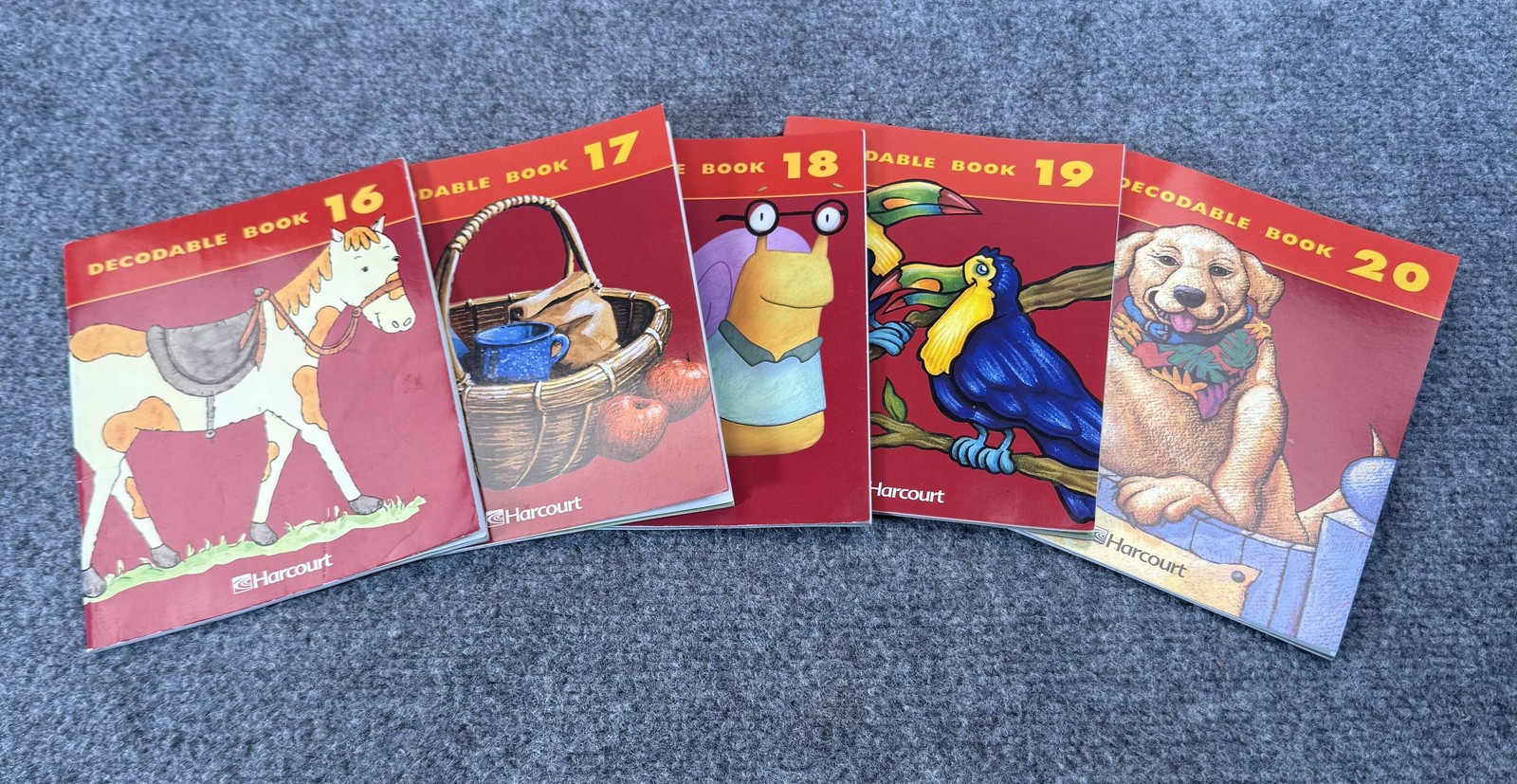 Harcourt Decodable Books Set 16-20 Early Reader Phonics Softcover Lot Reading