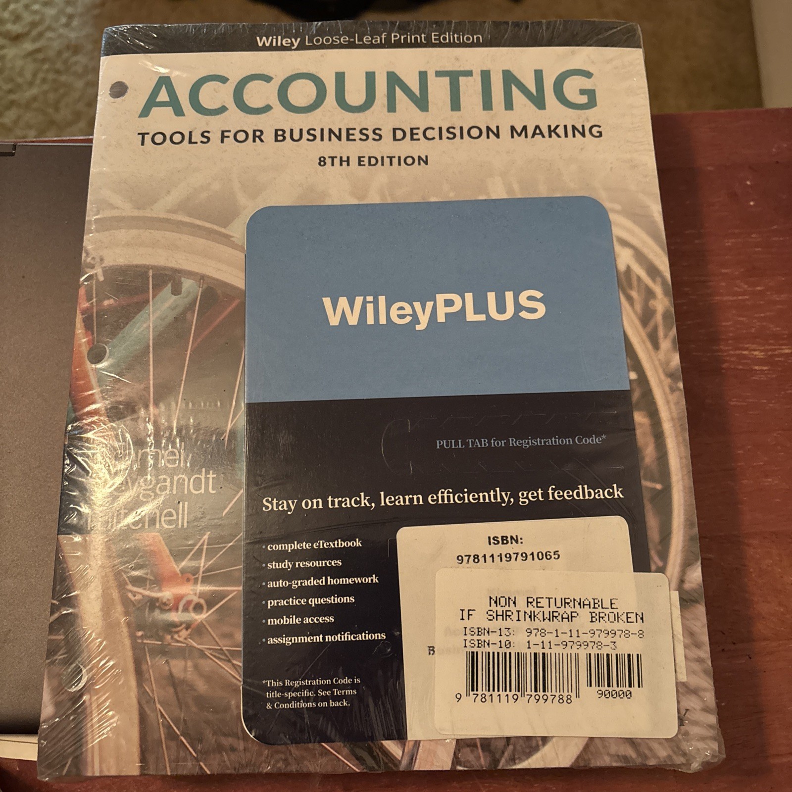 Accounting tools for business decision making Wiley loose leaf 8th ed. w/ access
