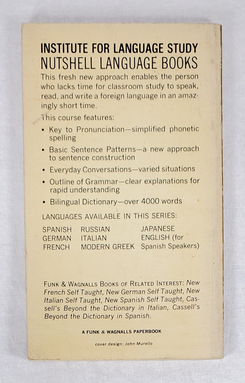 German in a Nutshell by Henry Regensteiner 1958, Vintage Paperback Book