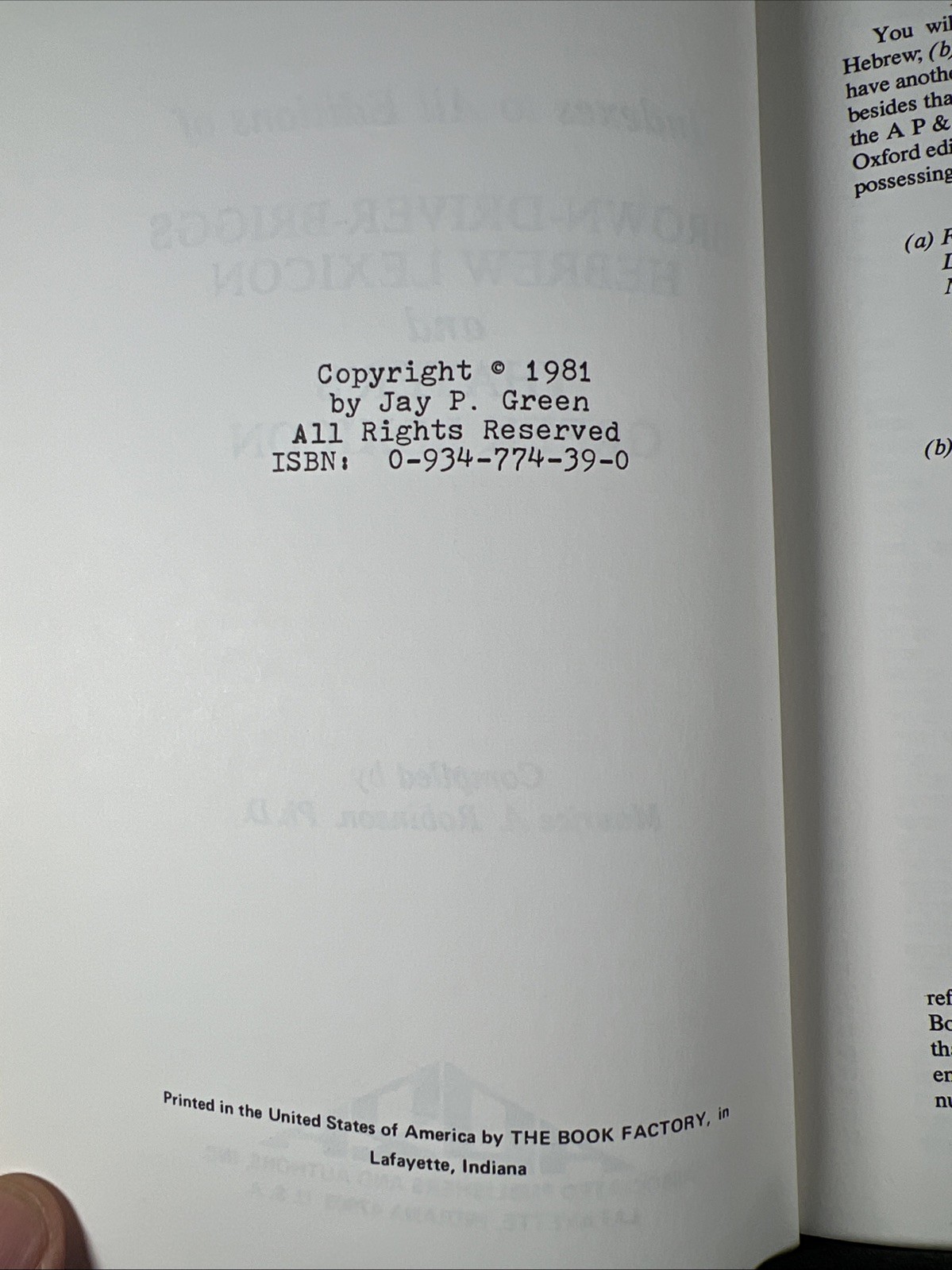 Indexes to All Editions of Brown-Driver-Briggs Hebrew and Thayer’s Greek Lexicon