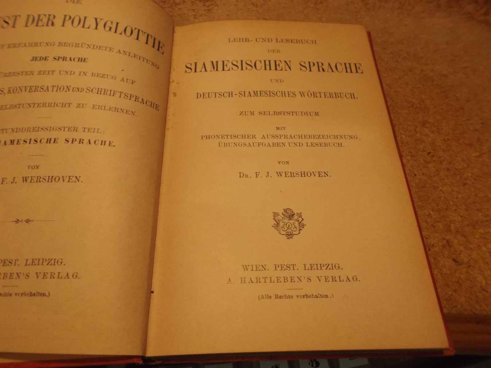5 – Library of Linguistics – Siamese, Hindustani, Swahili & Russian – in German