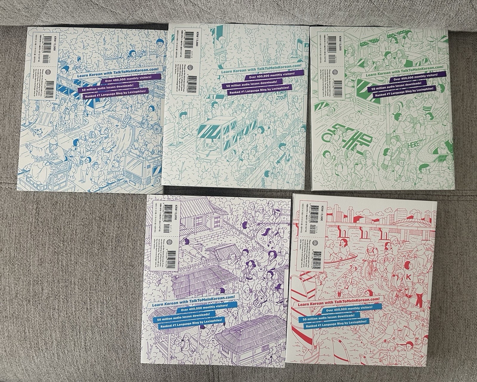Talk To Me In Korean Text Book Set Level 1~5 Korean Language Learning Book