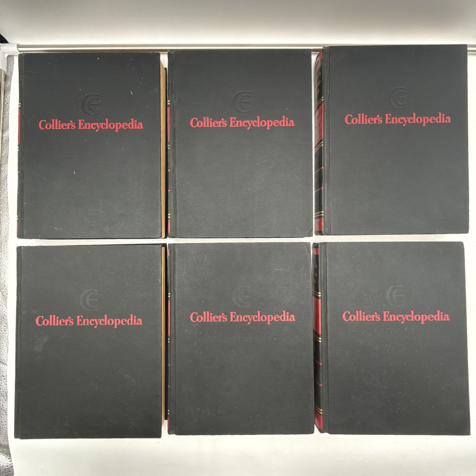 Collier’s Encyclopedia Vol 1-20 FULL SET 1960 VTG Black & Red + 5 Yearbooks