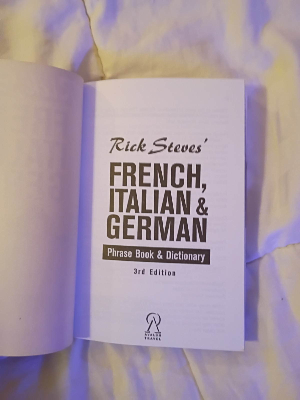 Rick Steves French, Italian and German Phrasebook and Dictionary