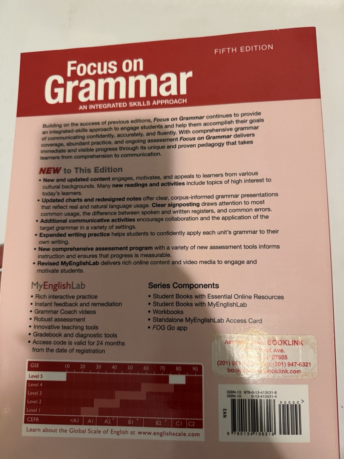 Pearson Focus on Grammar 5B 5th Ed Jay Maurer Paperback (2019)